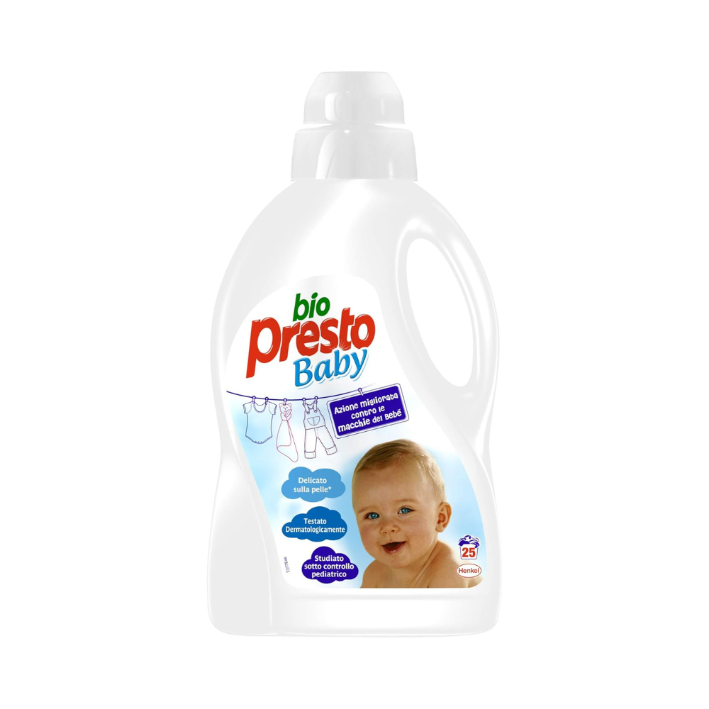 BIO PRESTO BABY DETERSIVO LAVATRICE LIQUIDO 25 lavaggi