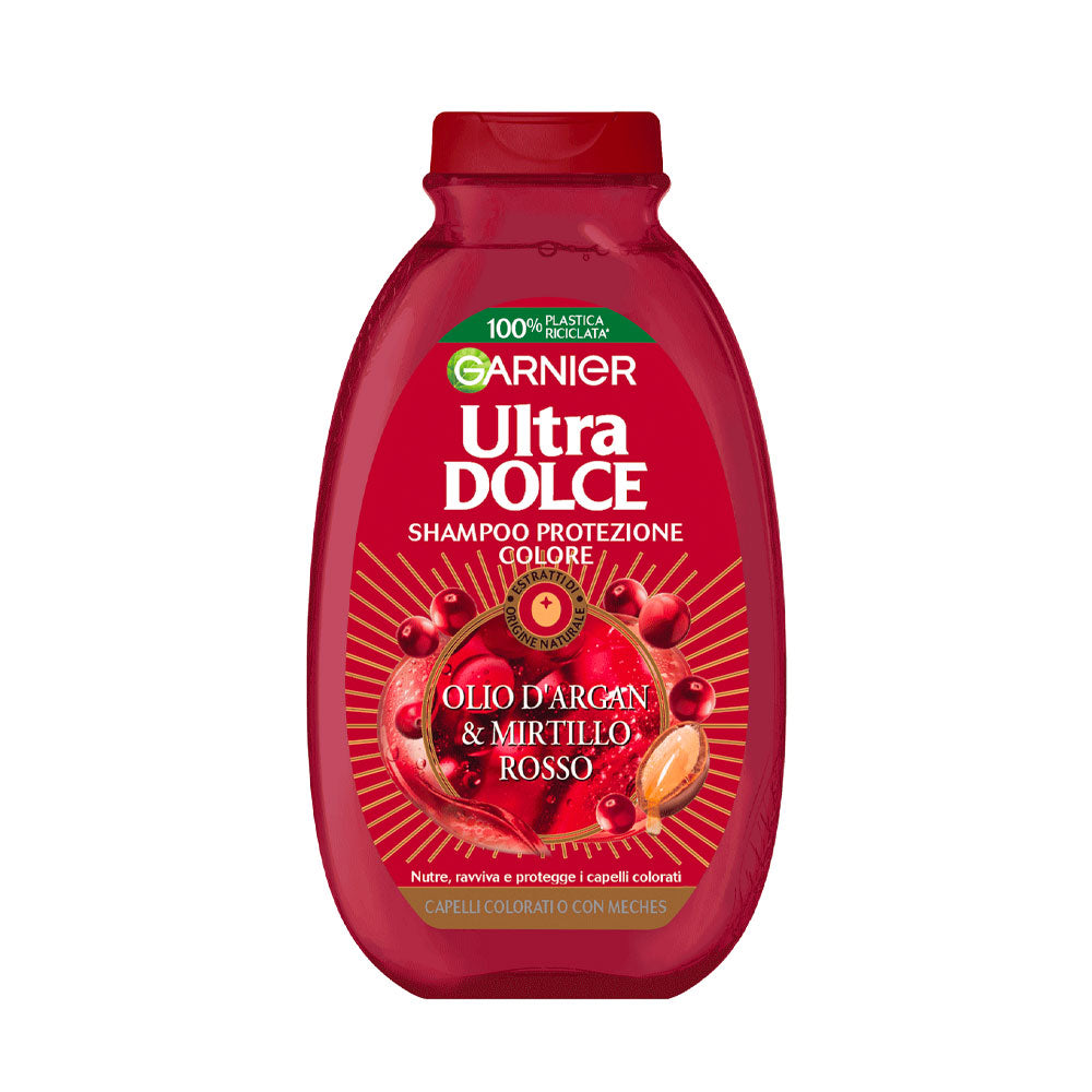 GARNIER - ULTRA DOLCE SHAMPOO PROTEZIONE COLORE OLIO DI ARGAN E MIRTILLO ROSSO - 250ML