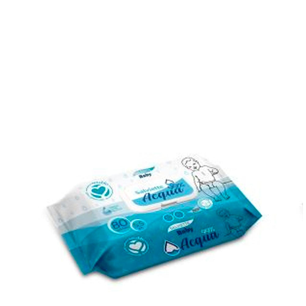 SETABLU - SALVIETTE IMBEVUTE BABY NEUTRE ACQUA - 80 PEZZI