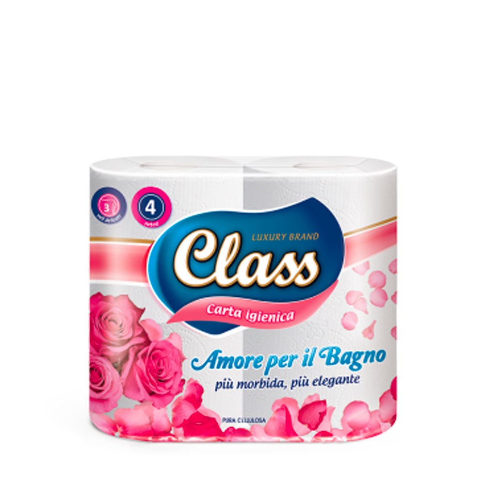 CLASS - AMORE PER IL BAGNO CARTA IGIENICA - 3 VELI - 4 ROTOLI