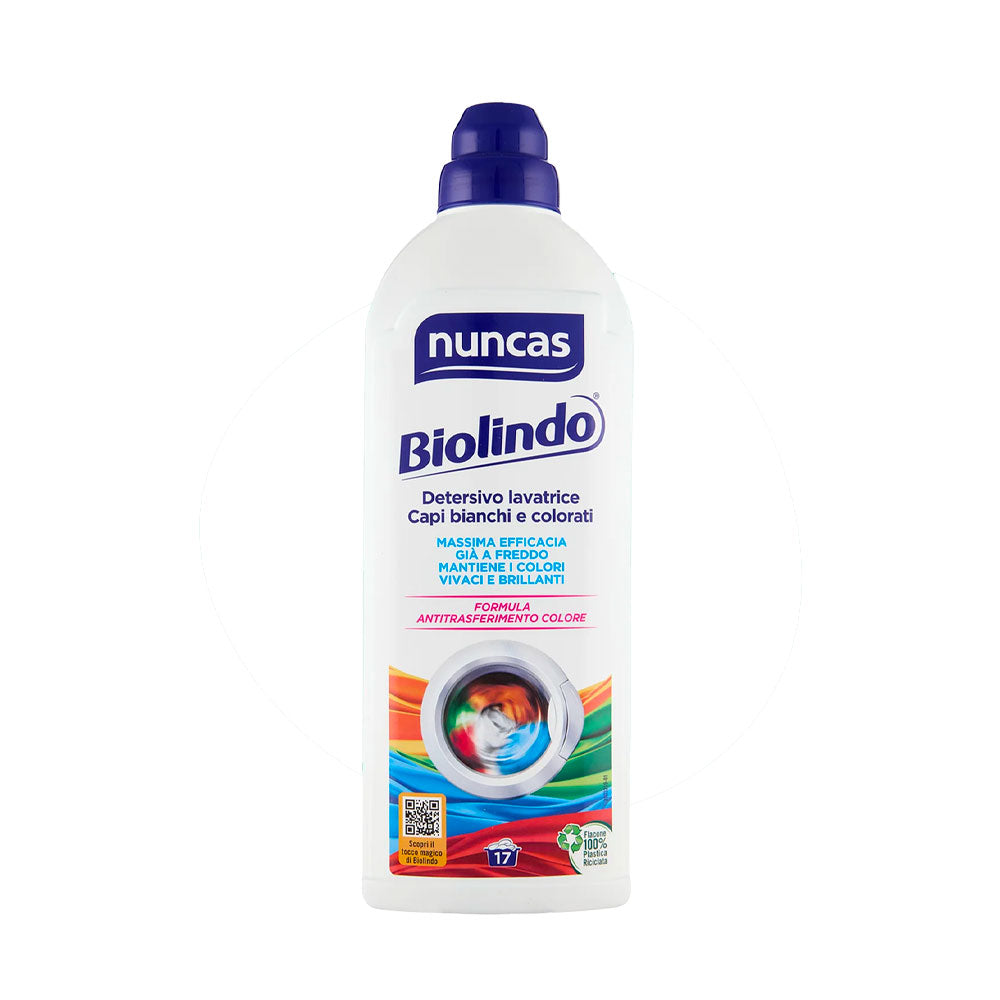 NUNCAS - BIOLINDO DETERSIVO LAVATRICE CAPI BIANCHI E COLORATI - 1000ML