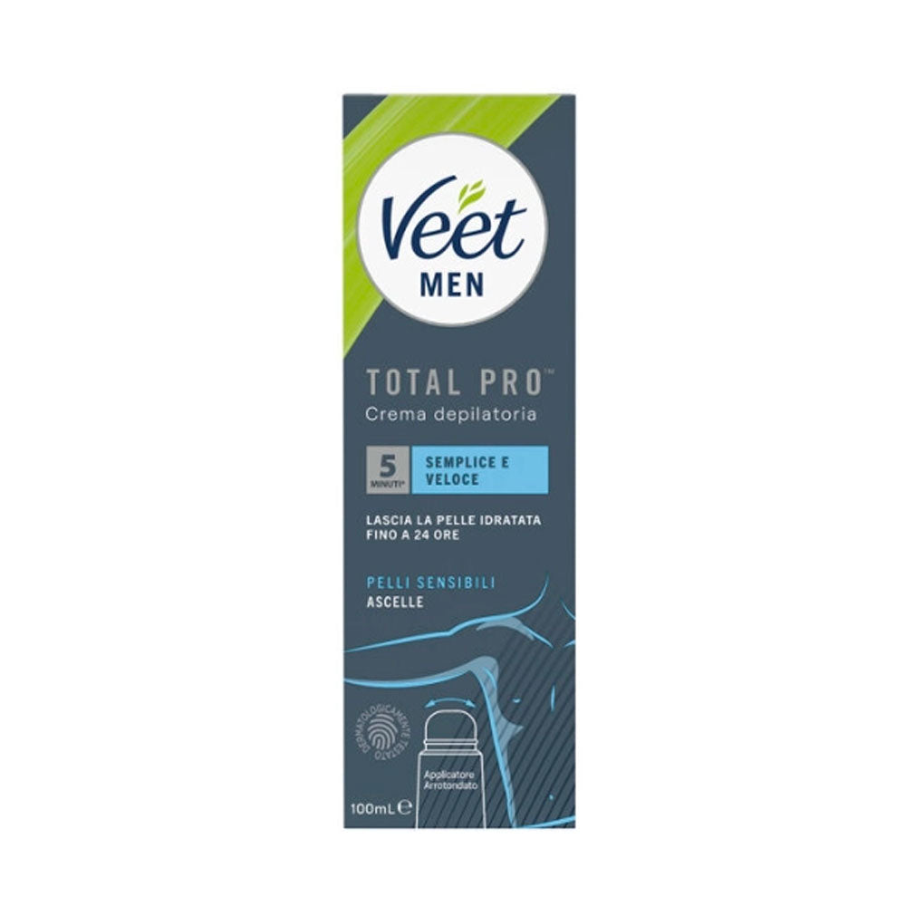 VEET MEN - TOTAL PRO - CREMA DEPILATORIA ASCELLE PELLI SENSIBILI - 100ML