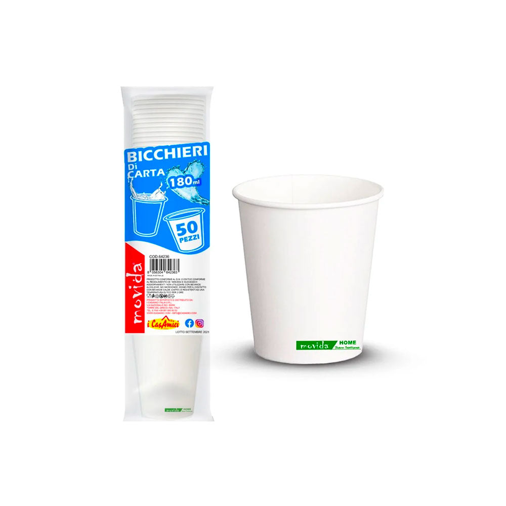 ERICARTA BICCHIERI CARTA - ACQUA - CONF. 50 PEZZI