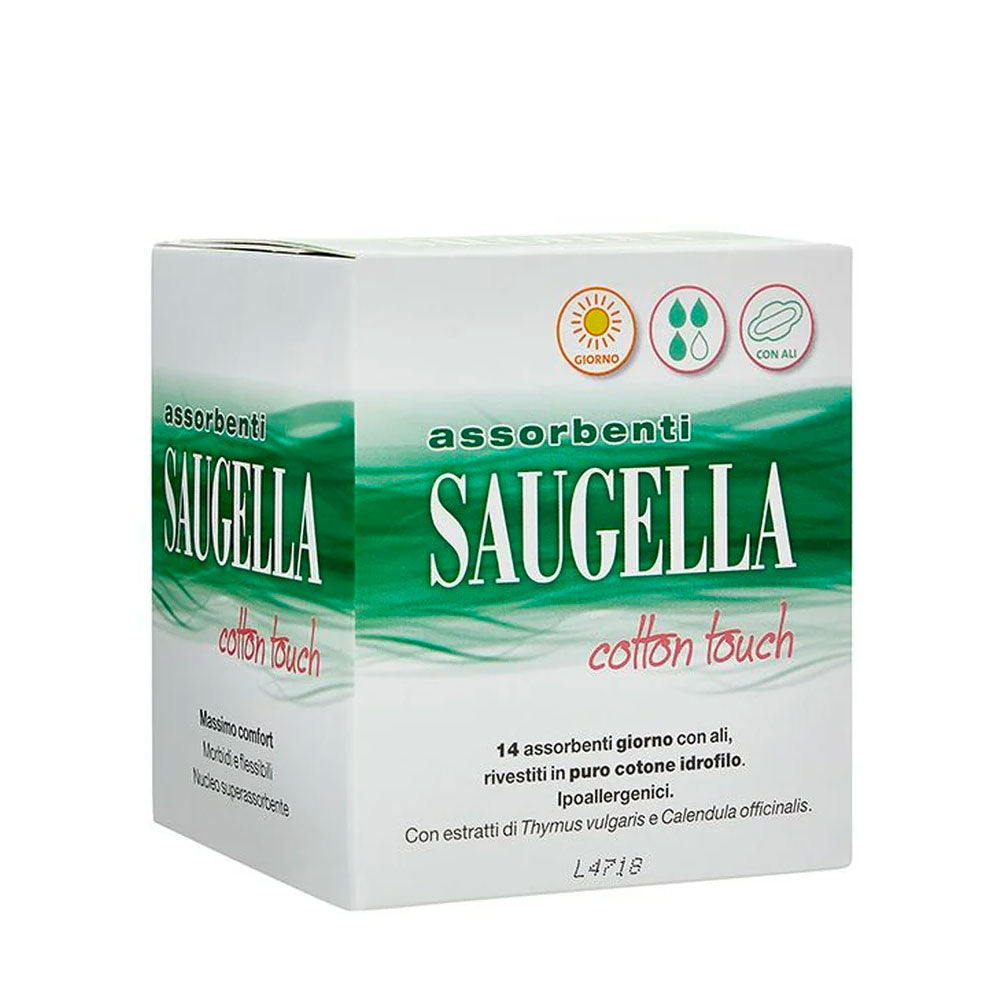 SAUGELLA - COTTON TOUCH ASSORBENTI GIORNO CON ALI - 14PZ