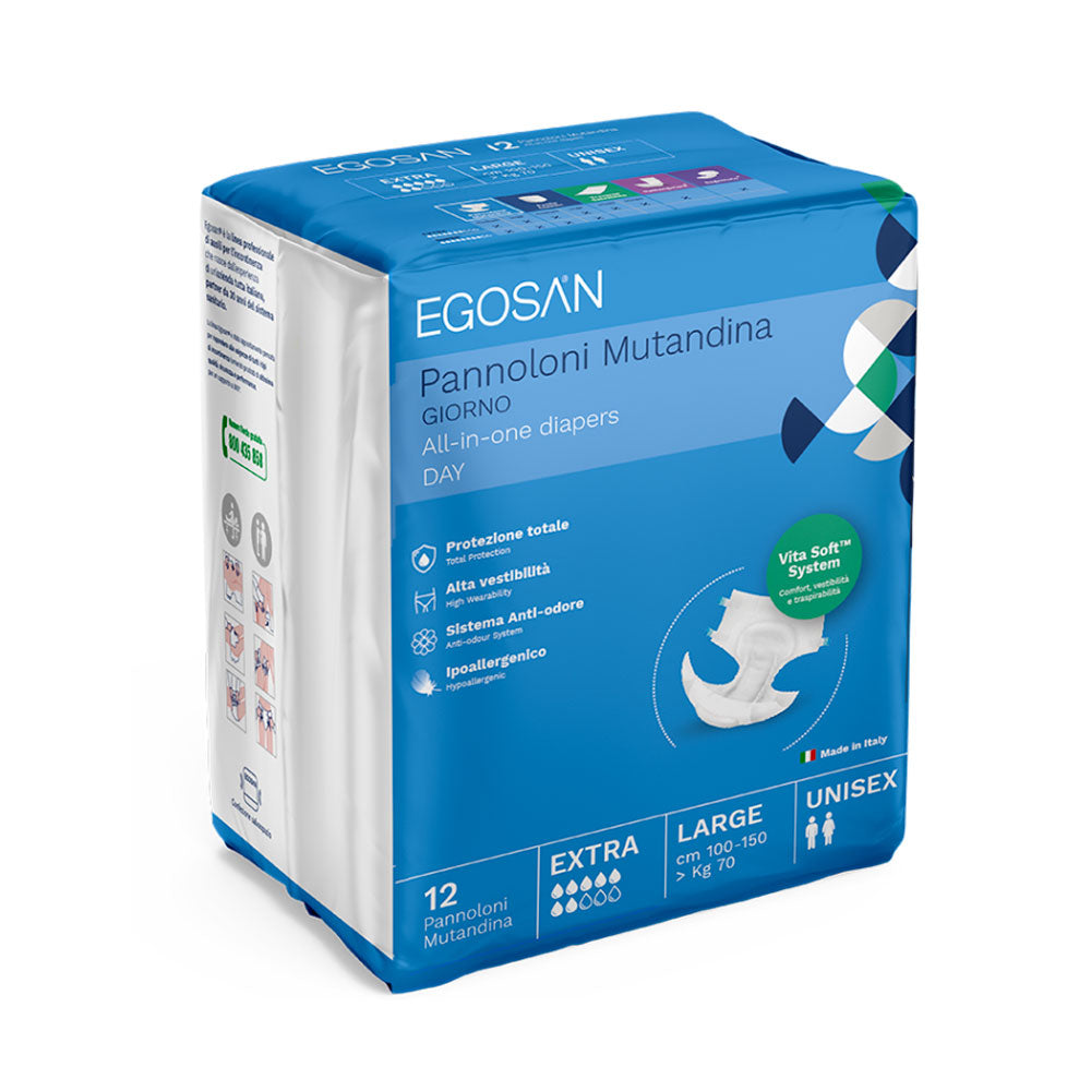 EGOSAN - DAY PANNOLONI UNISEX MUTANDINA (L) LARGE 12pz