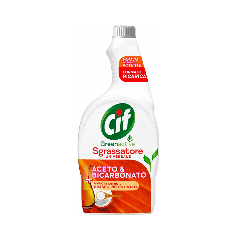 CIF - GREEN ACTIVE SGRASSATORE UNIVERSALE RICARICA SPRAY ACETO E BICARBONATO 650ml