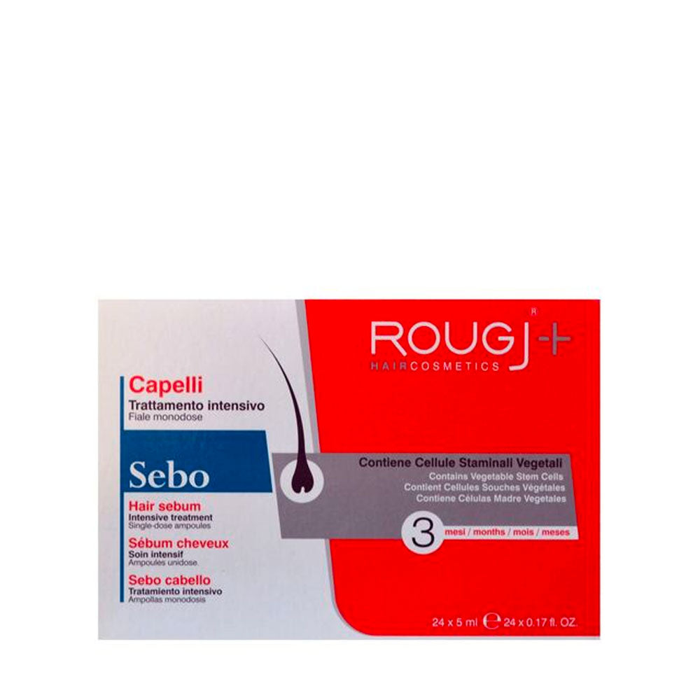 ROUGJ FIALE TRATTAMENTO CAPELLI SEBO - 24 FIALE DA 5 ML - REGOLATORE DI SEBO