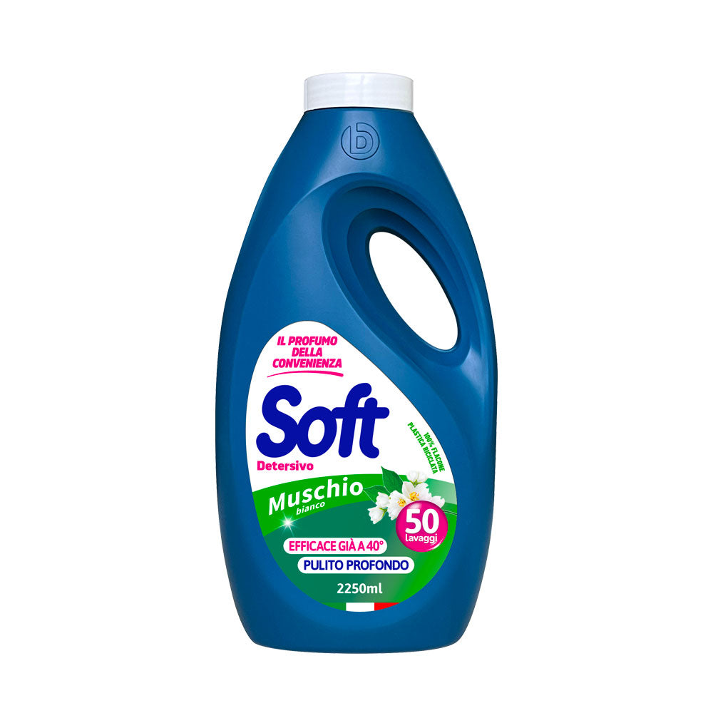 SOFT - DETERSIVO LIQUIDO LAVATRICE MUSCHIO BIANCO - 50 LAVAGGI