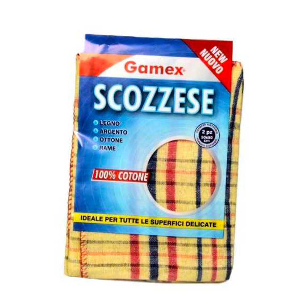 GAMEX - PANNO POLVERE SCOZZESE 50X50 - 2PZ