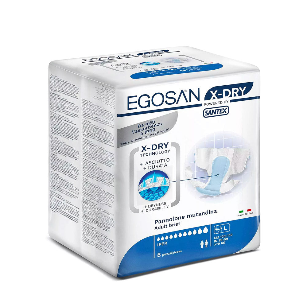 EGOSAN X-DRY PANNOLONI UNISEX MUTANDINA (L) LARGE 8pz