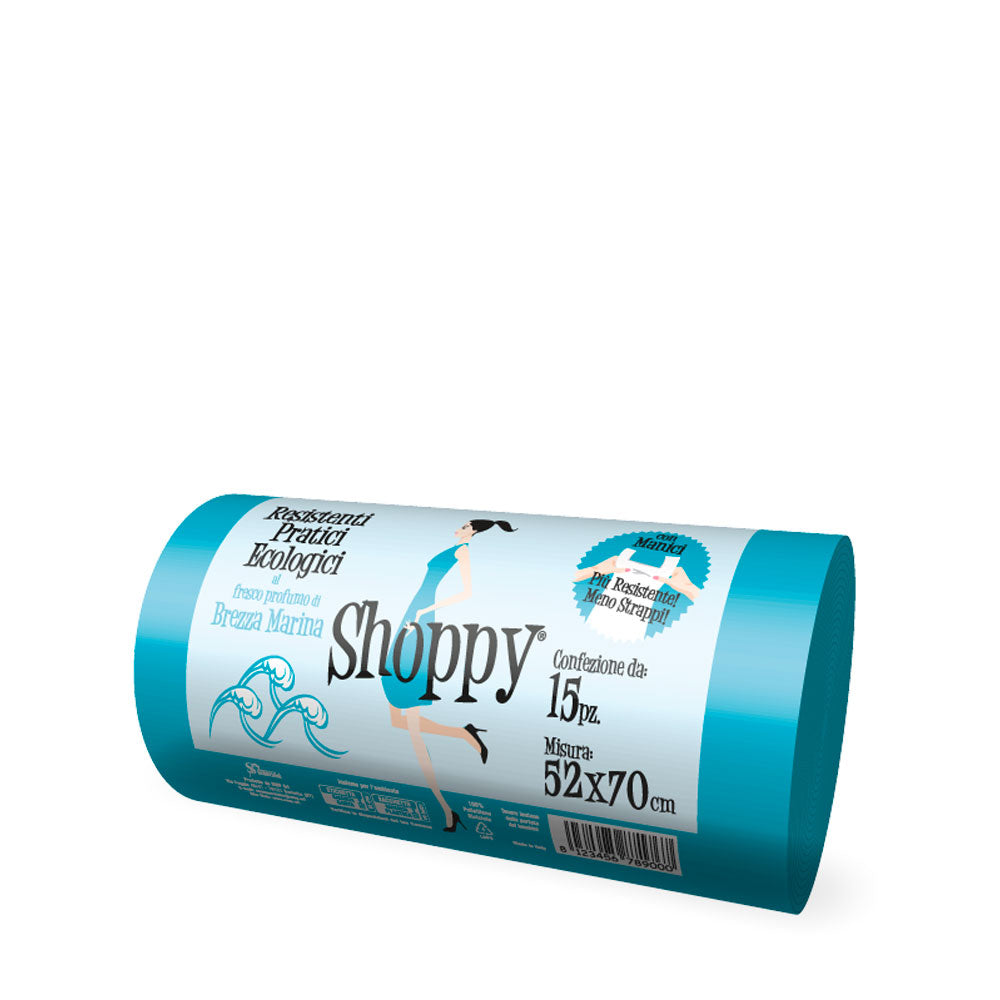 SMP - SHOPPY SACCHETTI DIFFERENZIATA 52X70 AL PROFUMO DI BREZZA MARINA - 15PZ