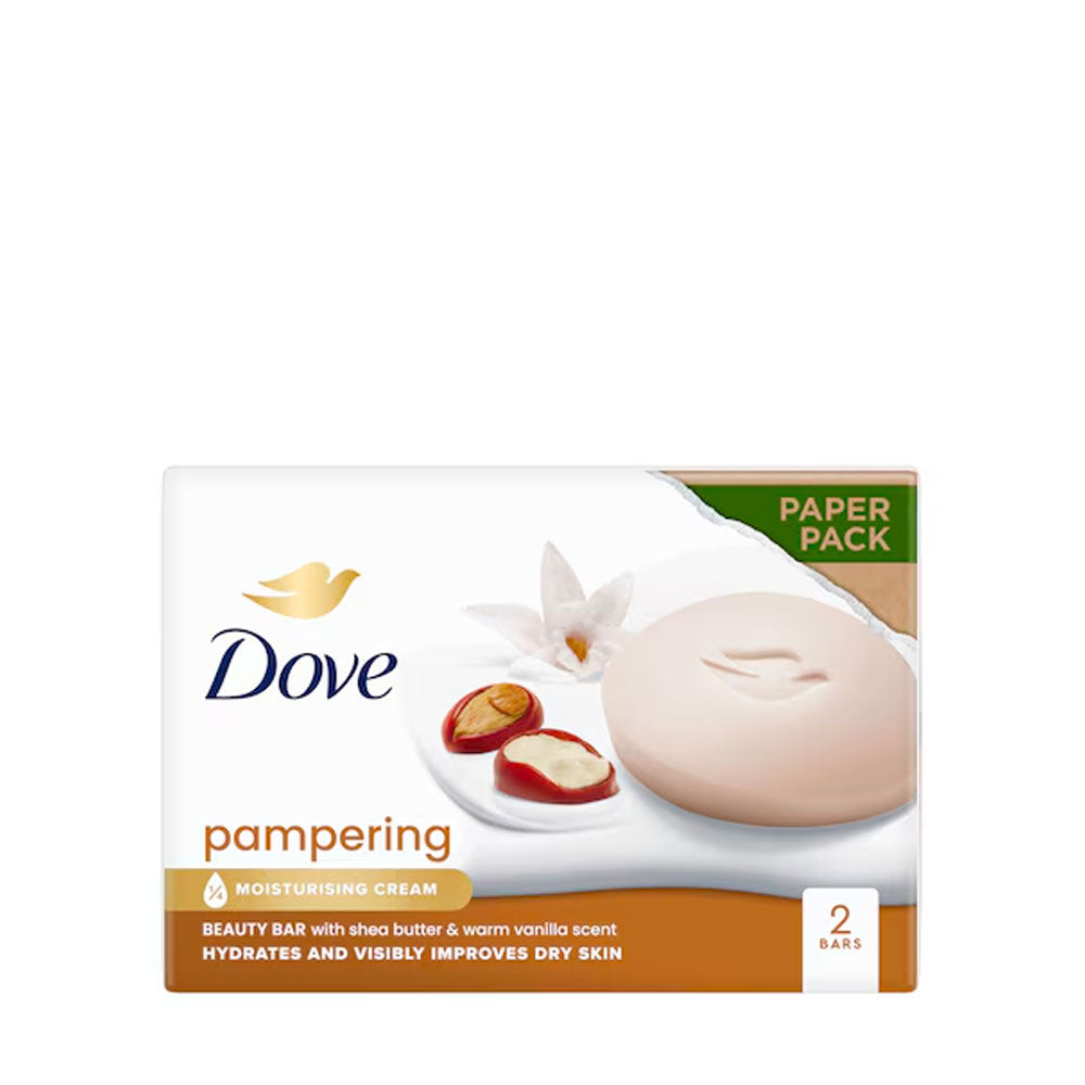 DOVE - PAMPERING SAPONETTA CREMOSA BURRO DI KARITE' e VANIGLIA 2pz