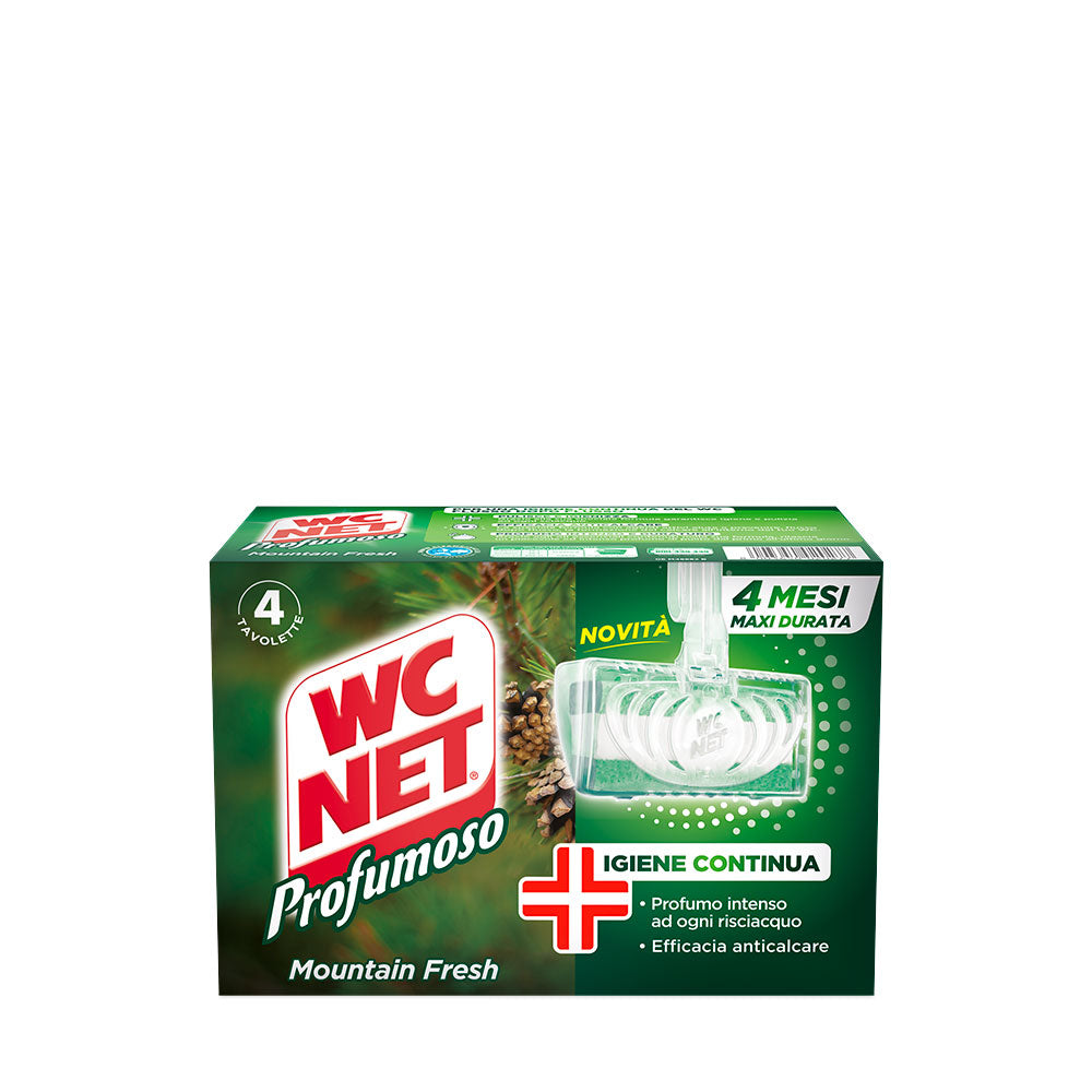 WC NET PROFUMOSO TAVOLETTE WC IGIENIZZANTI - MUNTAIN FRESH - 4pz