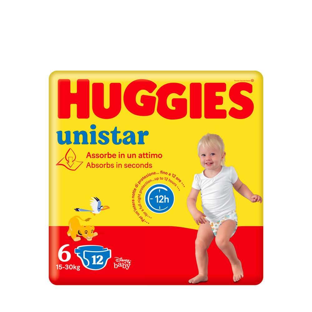 HUGGIES - UNISTAR PANNOLINI TAGLIA 6 - 12 PZ
