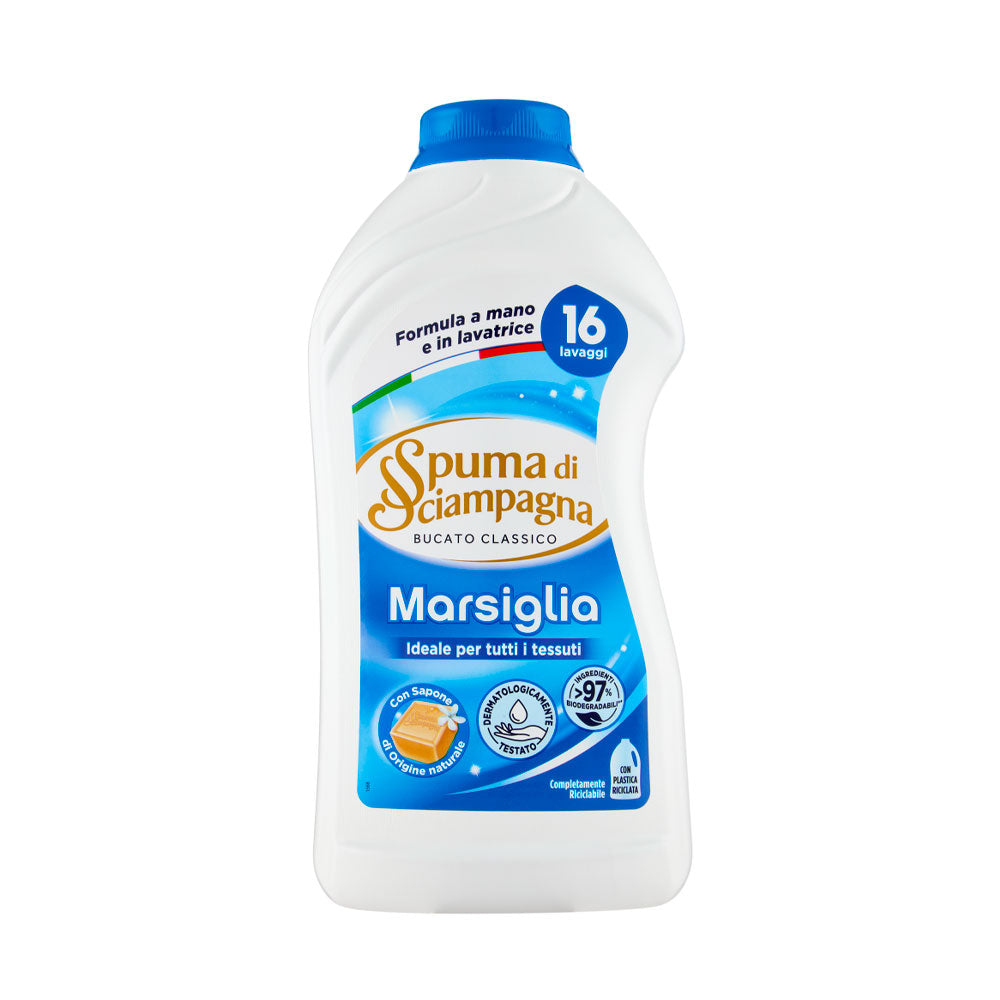 SPUMA DI SCIAMPAGNA - DETERSIVO LAVATRICE LIQUIDO MARSIGLIA - 16 LAVAGGI