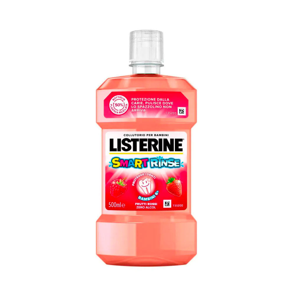 LISTERINE - COLLUTORIO BAMBINI KIDS SMART RINSE FRUTTI ROSSI - 500ML