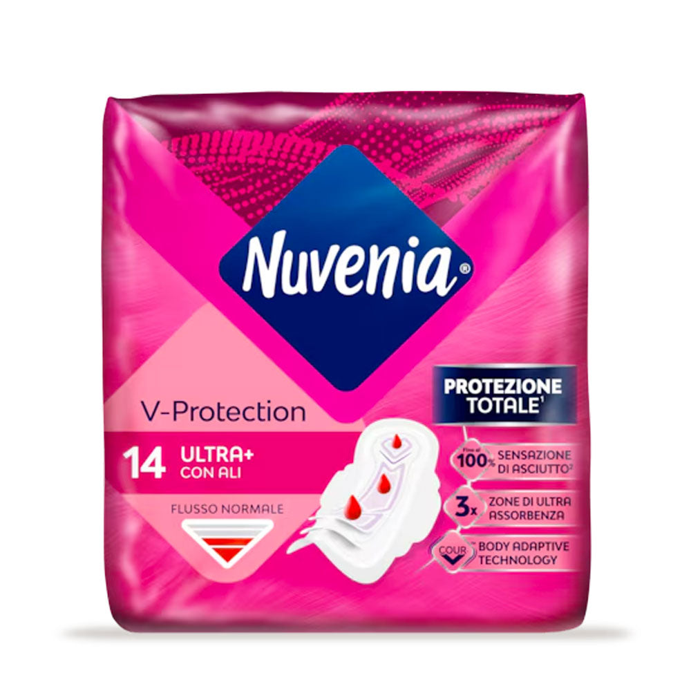 NUVENIA - V-PROTECTION ASSORBENTI DONNA ULTRA+ CON ALI - 14PZ