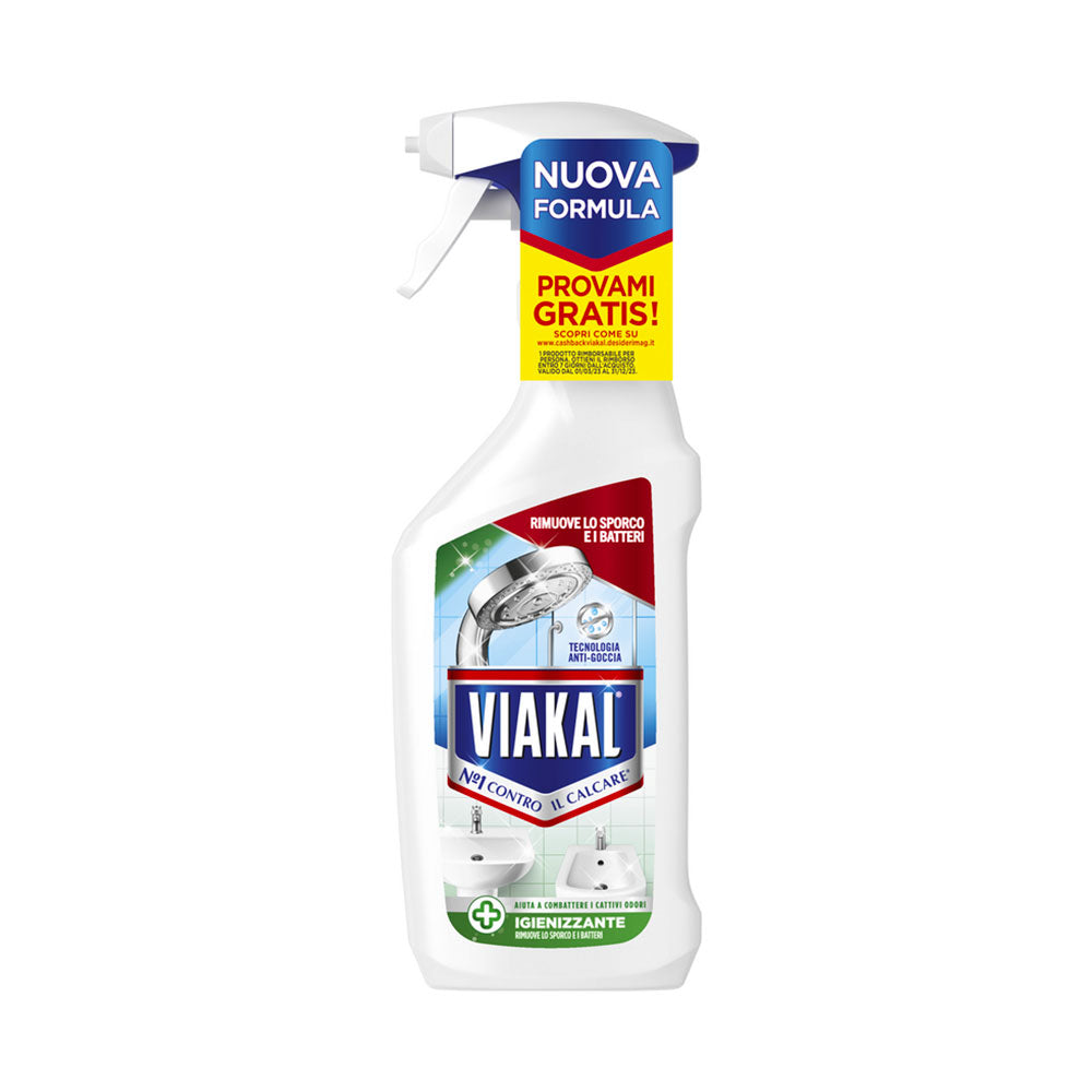 VIAKAL - DETERGENTE SPRAY ANTICALCARE - IGIENIZZANTE - 470ML