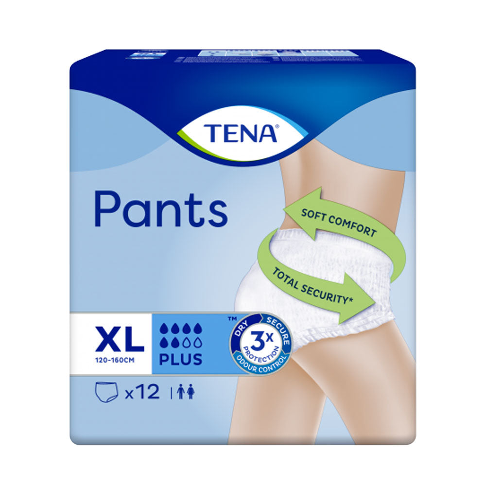 TENA - PANTS PLUS - MUTANDINE ASSORBENTI XL - 12 PEZZI
