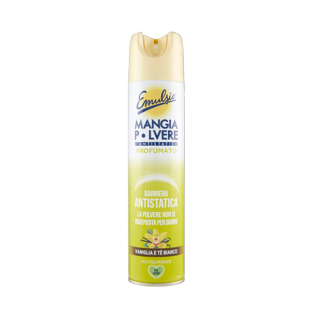 EMULSIO - MANGIA POLVERE DETERGENTE SUPERFICI SPRAY VANIGLIA E TE' BIANCO 300ml
