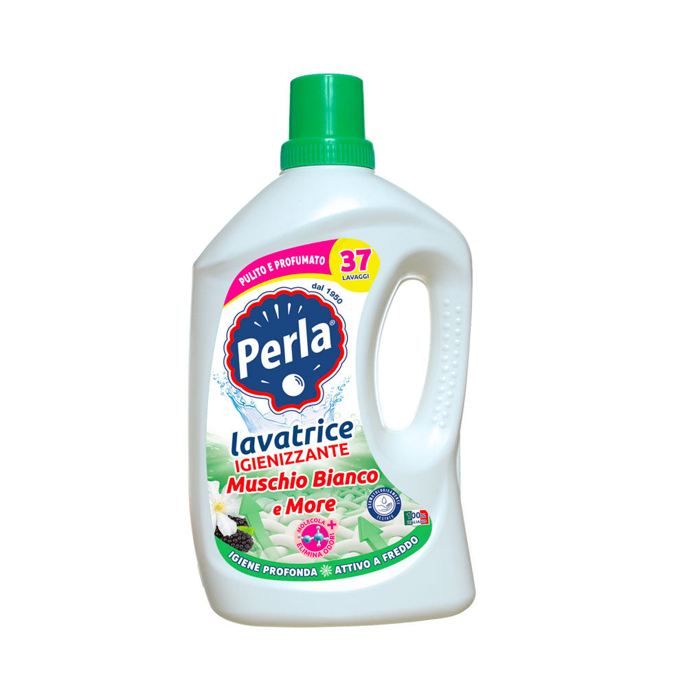 PERLA - DETERSIVO LIQUIDO LAVATRICE MUSCHIO BIANCO E MORE - 37LAVAGGI