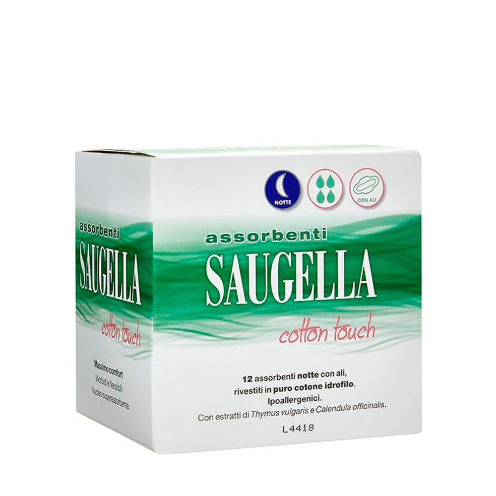 SAUGELLA - COTTON TOUCH ASSORBENTI NOTTE CON ALI - 12PZ