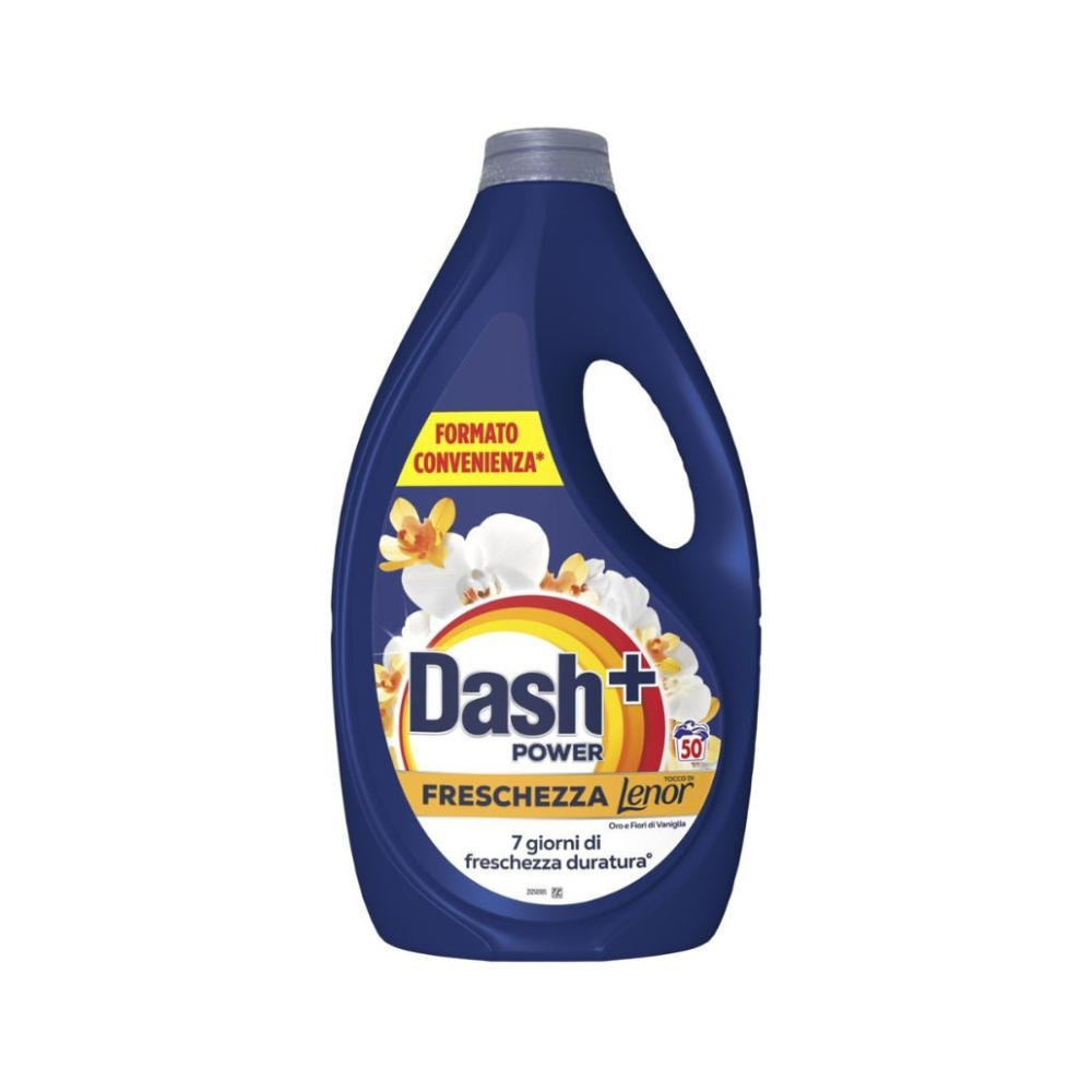 DASH - POWER LENOR DETERSIVO LAVATRICE LIQUIDO ORO E VANIGLIA 50 LAVAGGI