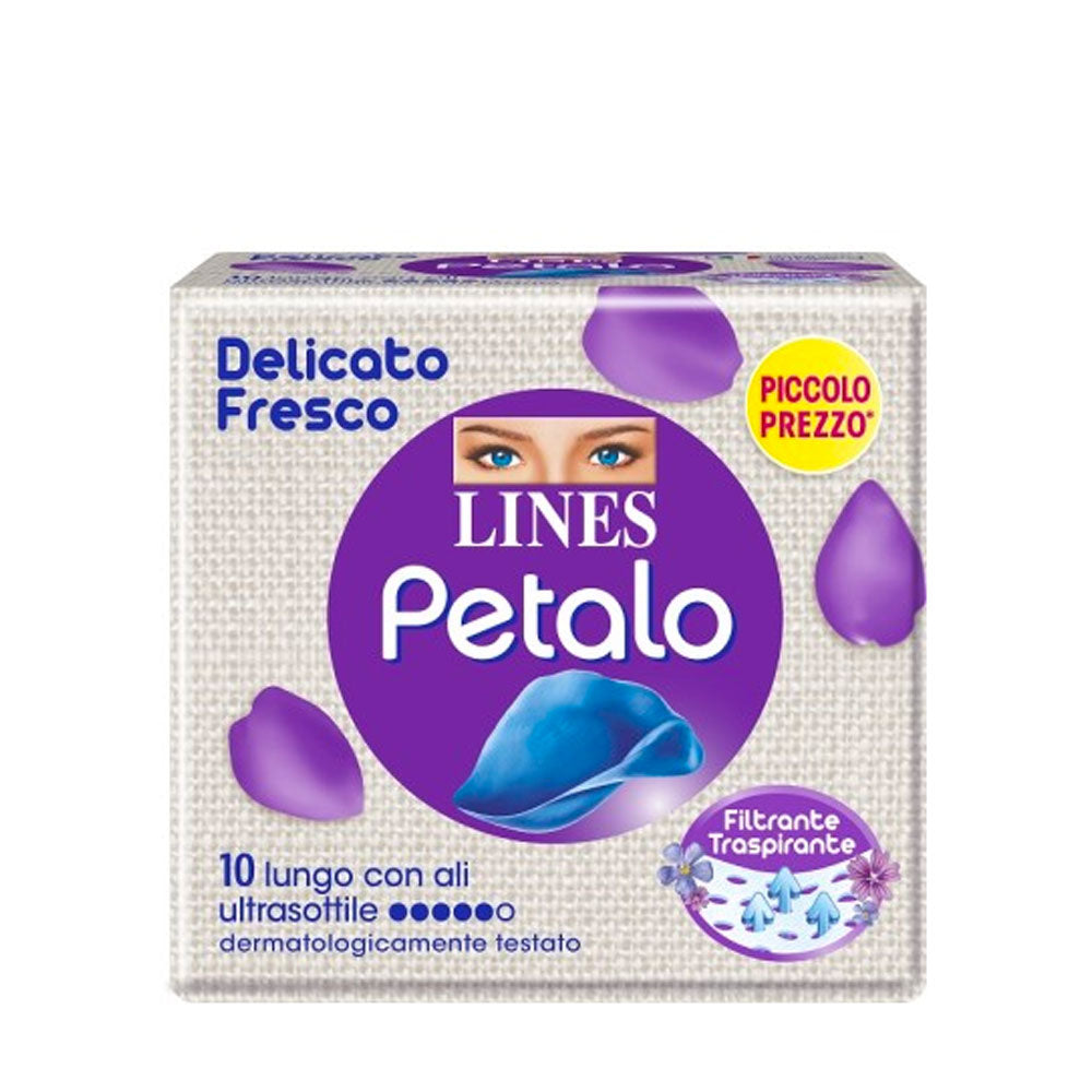 LINES - PETALO ULTRASOTTILE ASSORBENTI LUNGO CON ALI - 10PZ