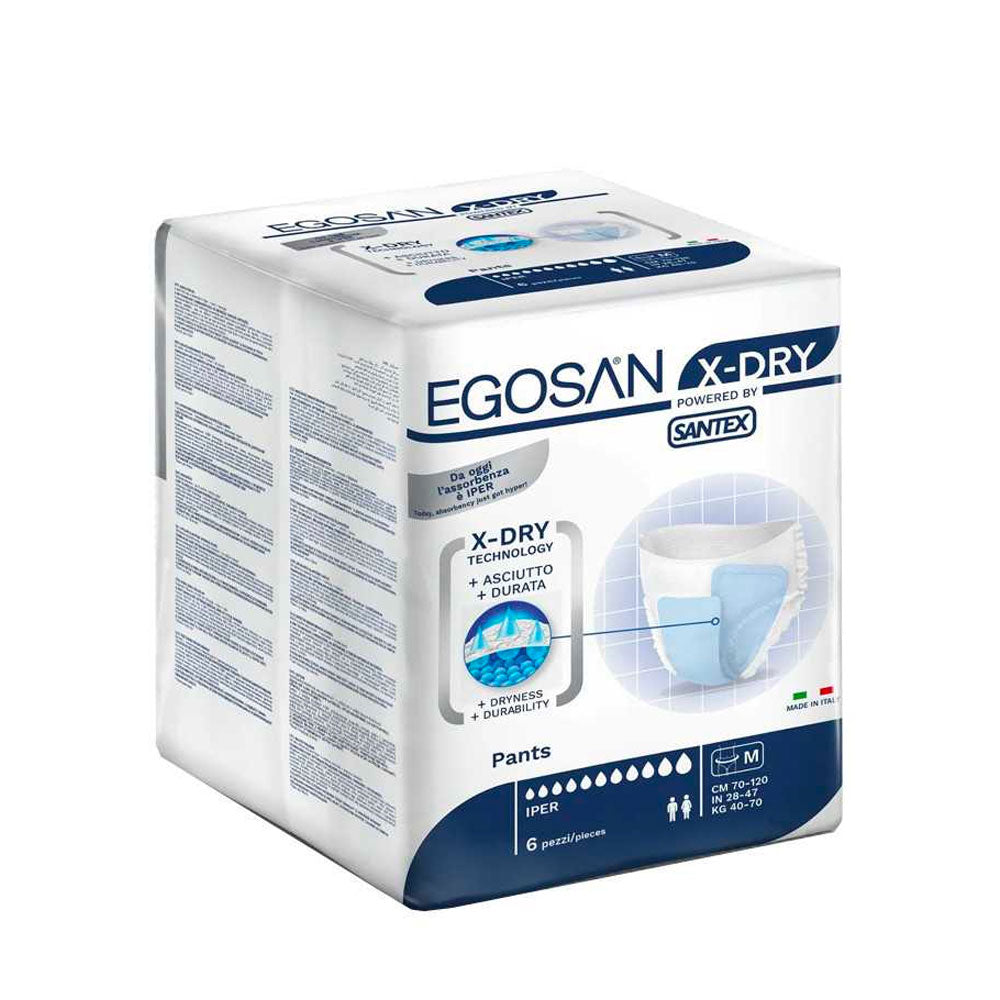 EGOSAN - X-DRY PANNOLONI UNISEX PANTS (M) MEDIUM 6pz