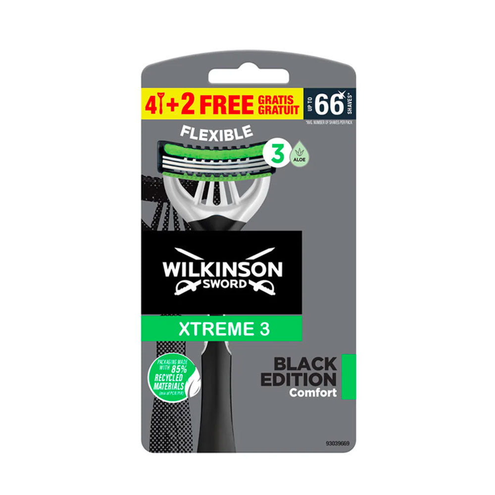 WILKINSON - XTREME 3 BLACK EDITION RASOIO USA E GETTA - 4+2pz
