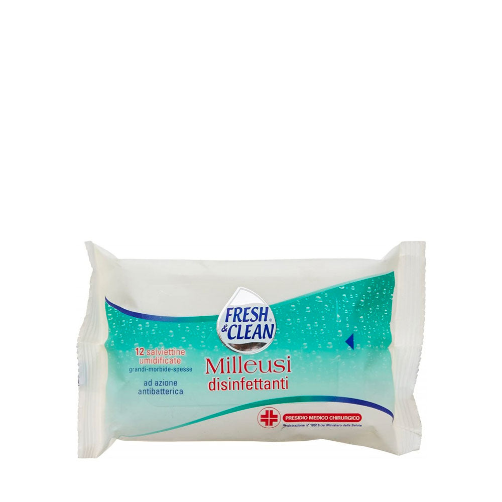 FRESH & CLEAN - MILLEUSI SALVIETTINE UMIDIFICATE DISINFETTANTI - 12PZ