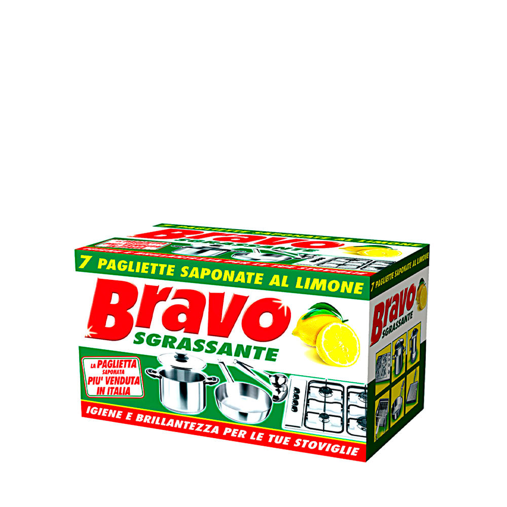 BRAVO SGRASSANTE PAGLIETTE SPONATE AL LIMONE 7pz