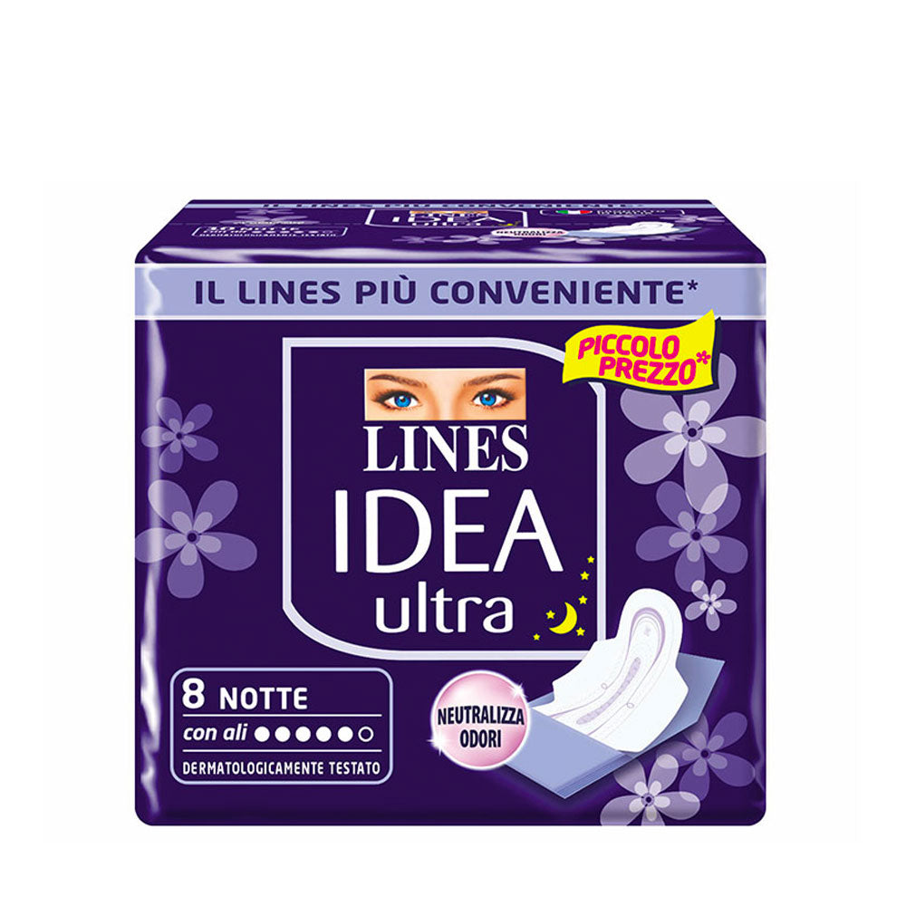 LINES - IDEA ULTRA ASSORBENTI DONNA NOTTE CON ALI - 8PZ
