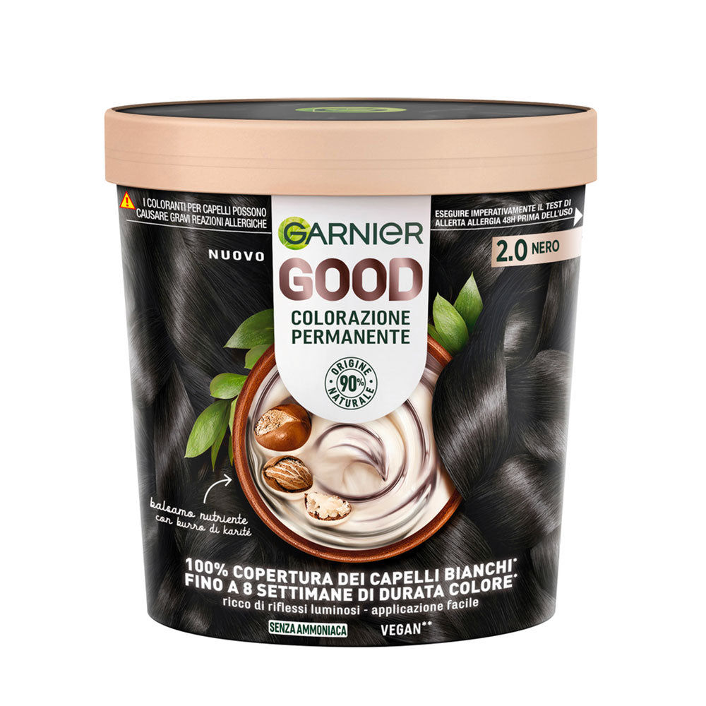 GARNIER - GOOD COLORAZIONE PERMANENTE TINTA CAPELLI - 2.0 NERO
