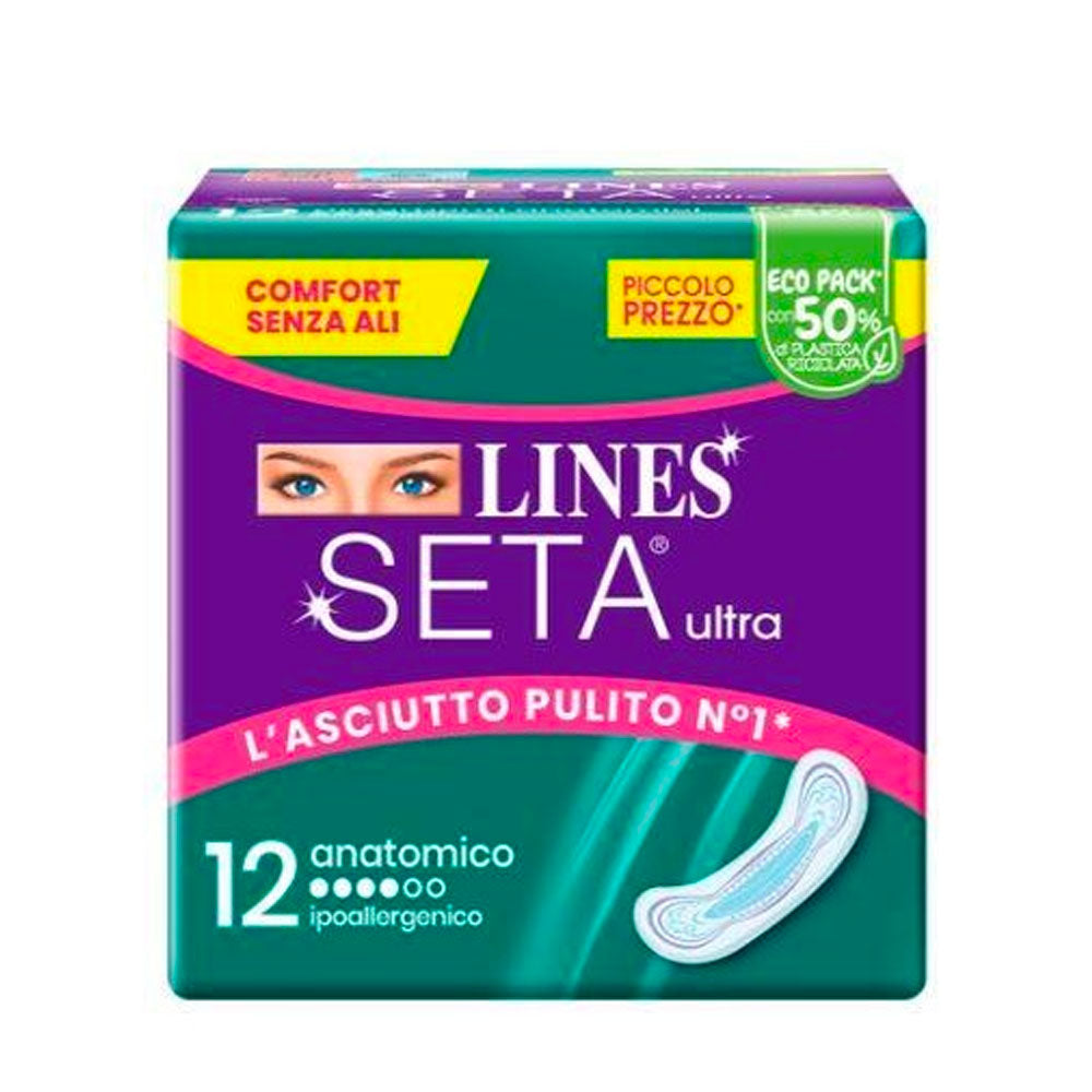 LINES - SETA ULTRA ASSORBENTI DONNA ANATOMICO - 12PZ