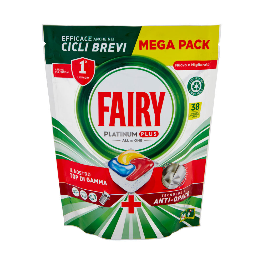 FAIRY - PLATINUM PLUS ALL IN ONE PASTIGLIE LAVASTOVIGLIE LIMONE - 38PZ