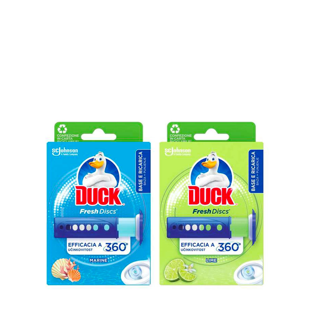 DUCK - FRESH DISCS DETERGENTE WC BASE + RICARICA MARINE/LIME