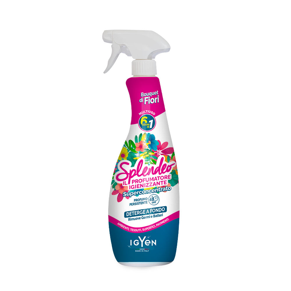 SPLENDEO - DETERGENTE SPRAY PROFUMATO IGIENIZZANTE BOUQUET DI FIORI - 750ML