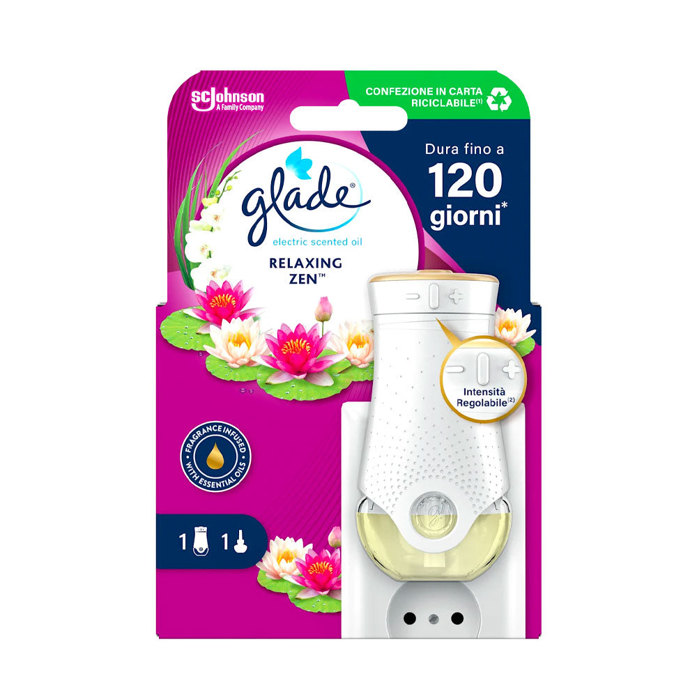GLADE - ELECTRIC SCENTED OIL RELAXING ZEN DIFFUSORE + RICARICA