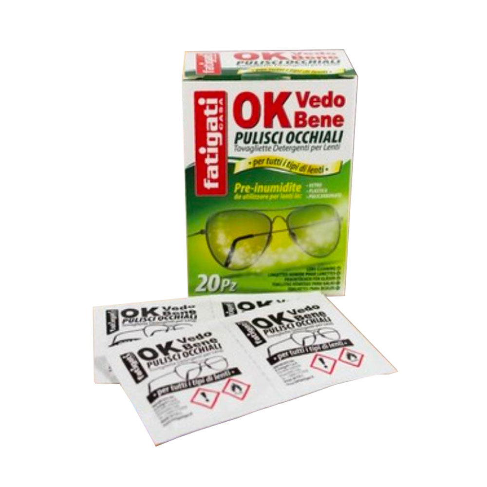 FATIGATI - OK VEDO BENE TOVAGLIETTE DETERGENTI PER LENTI - 20PZ