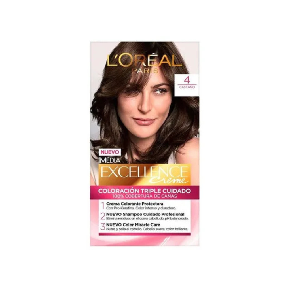 L'OREAL PARIS EXCELLENCE INTENSE TINTA PER CAPELLI - 4 CASTANO