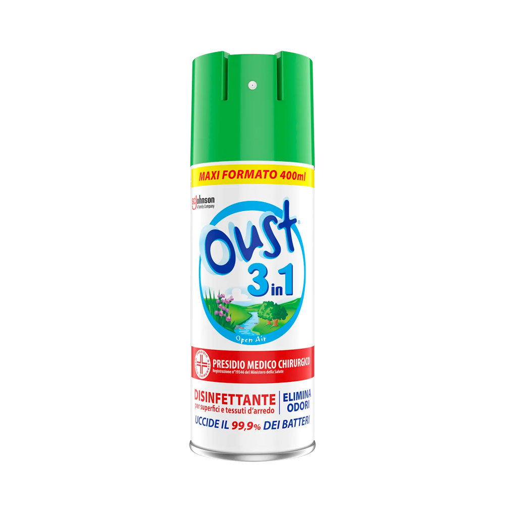 OUST - 3 IN 1 PROFUMATORE PER AMBIENTI ELIMINA ODORI DISINFETTANTE 400ml