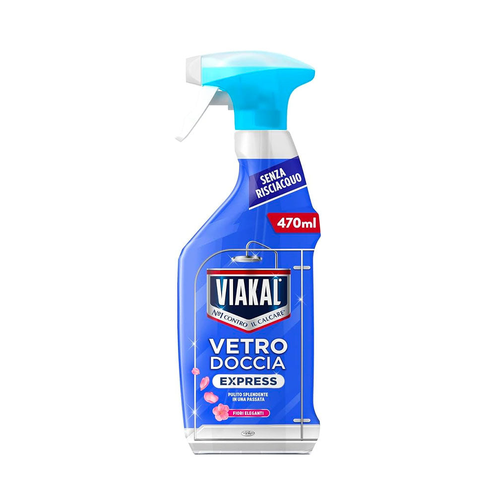 VIAKAL - VETRO DOCCIA EXPRESS DETERGENTE SPRAY - FIORI ELEGANTI - 470 ML
