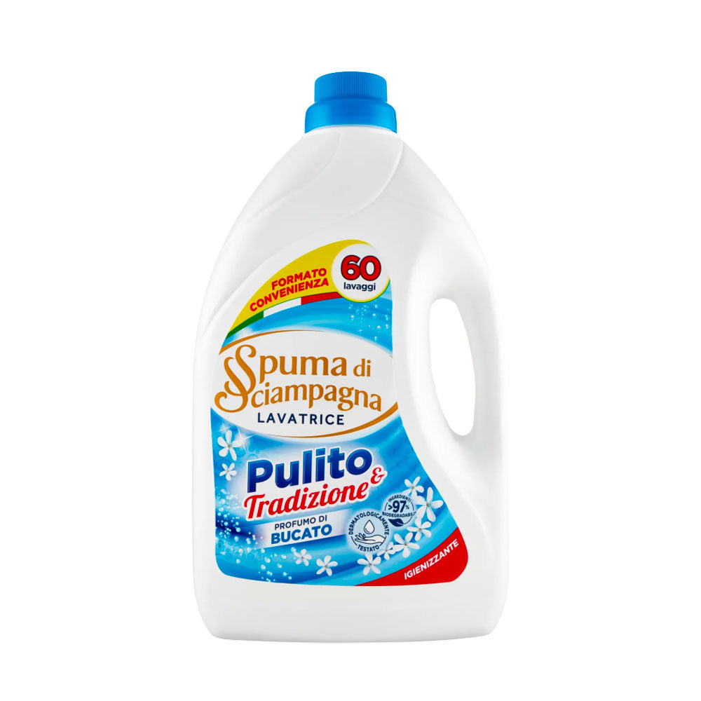 SPUMA DI SCIAMPAGNA - DETERSIVO LAVATRICE LIQUIDO PILITO & TRADIZIONE - 60 LAVAGGI