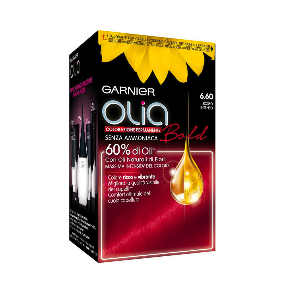 GARNIER - OLIA BOLD COLORAZIONE PERMANENTE TINTA CAPELLI - 6.60 ROSSO INTENSO