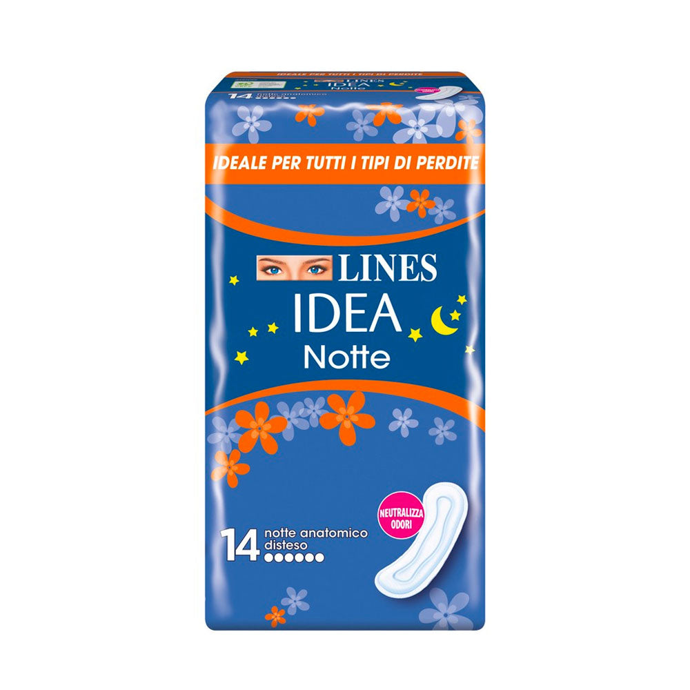 LINES - IDEA NOTTE ASSORBENTI ANATOMICI DISTESI - 14PZ