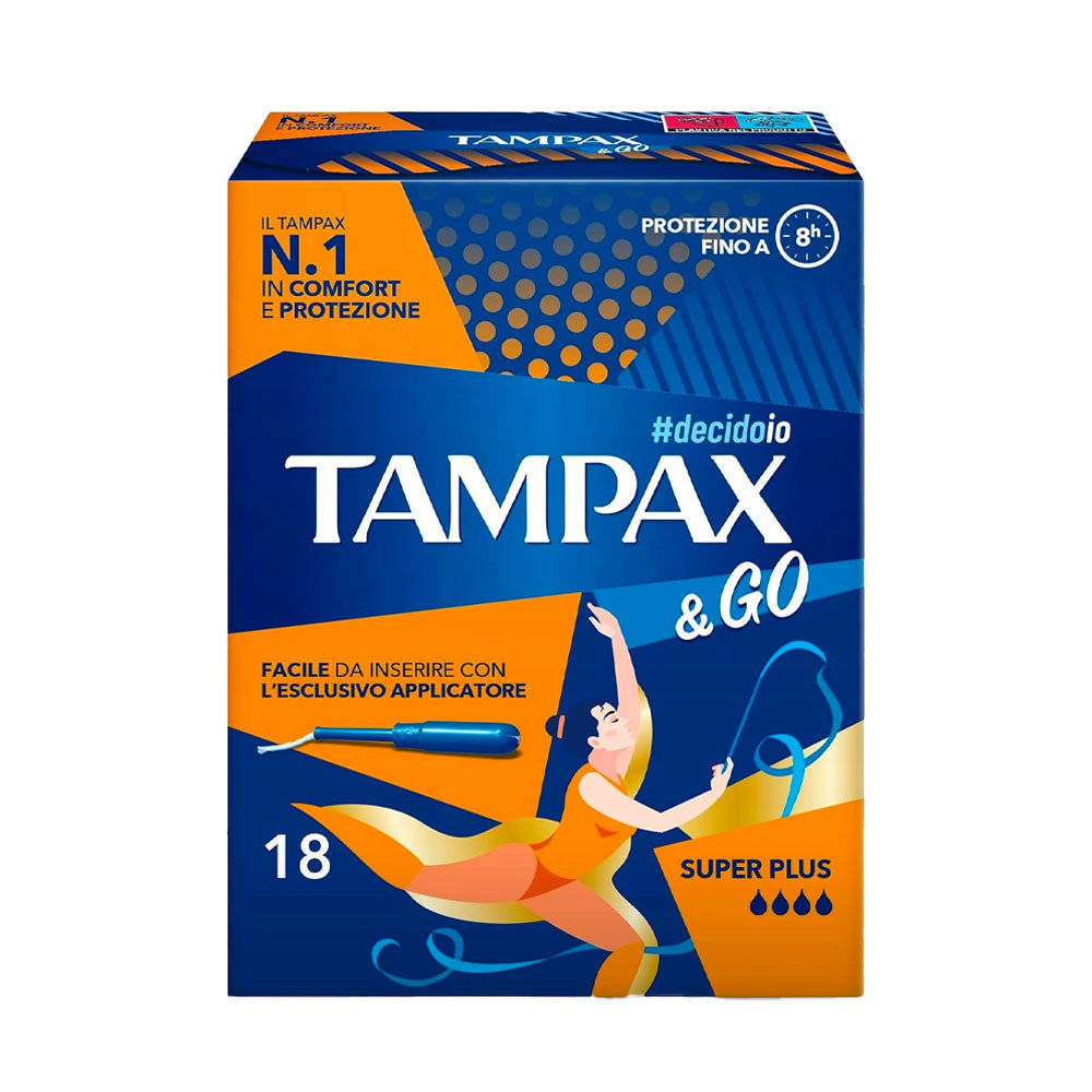TAMPAX & GO - ASSORBENTI INTERNI DONNA SUPER PLUS - 18 PZ