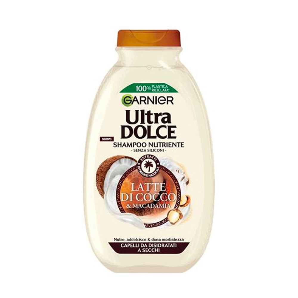 GARNIER - ULTRA DOLCE SHAMPOO NUTRIENTE LATTE DI COCCO E MACADAMIA – 250ML