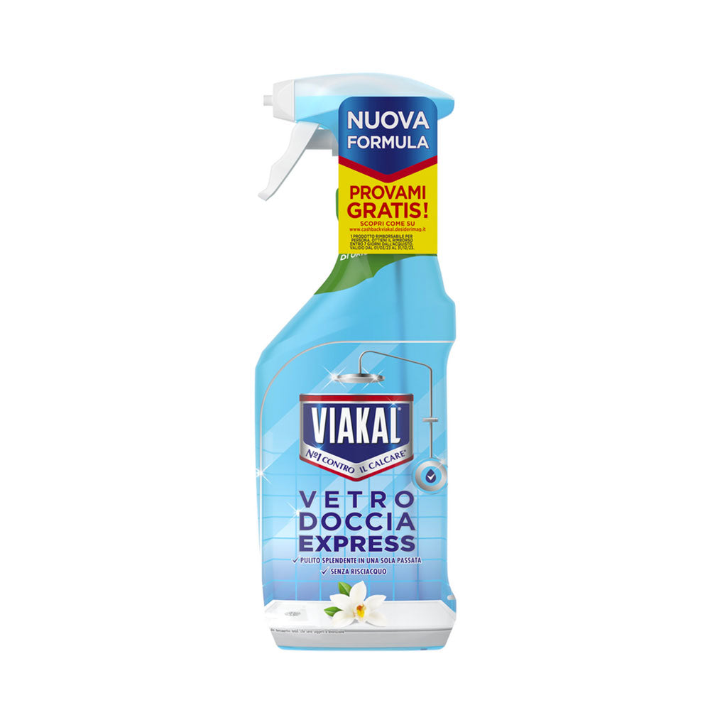 VIAKAL - VETRO DOCCIA EXPRESS DETERGENTE SPRAY - FIORE BIANCO DI PRIMAVERA - 470 ML