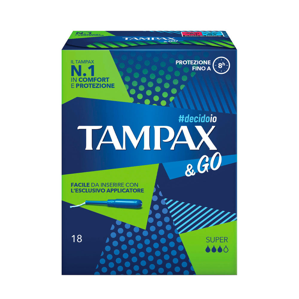 TAMPAX & GO - ASSORBENTI INTERNI DONNA SUPER - 18 PZ